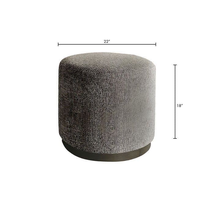 Zoe - Oval Accent Ottoman - Navy / Beige - Simple Home Plus