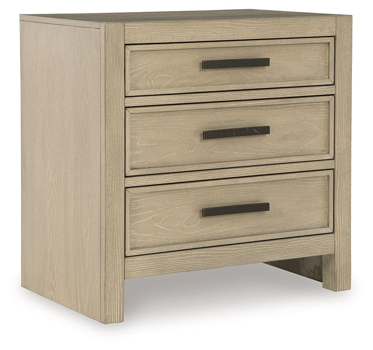 Calmoro - Three Drawer Night Stand - Gray - Simple Home Plus