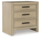 Calmoro - Three Drawer Night Stand - Gray - Simple Home Plus