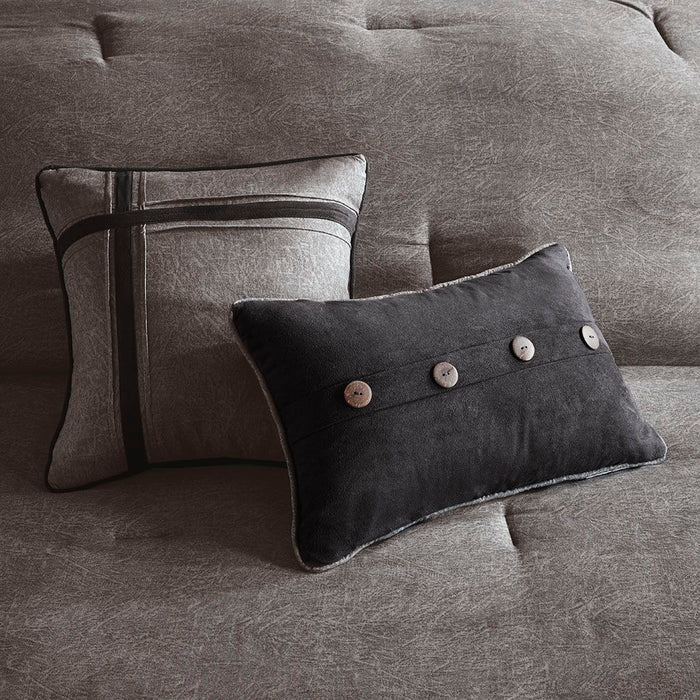 Boone - King 7 Piece Comforter Set - Gray