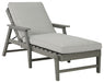 Visola - Gray - Chaise Lounge with Cushion - Simple Home Plus