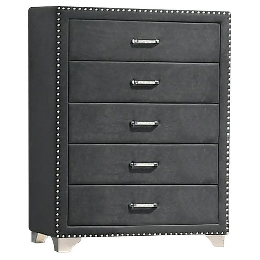 Melody - 5-Drawer Upholstered Chest - Simple Home Plus