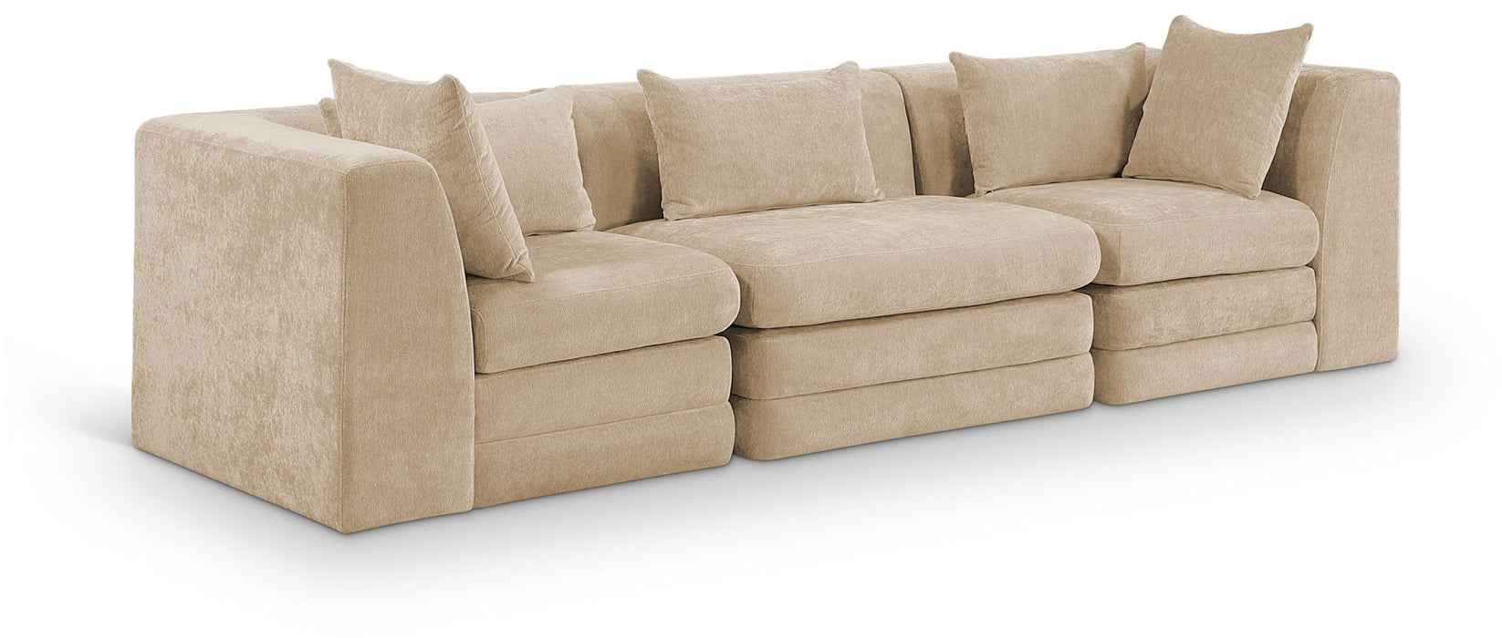 Stellar - 3 Piece 114" Upholstered Modular Sofa - Simple Home Plus