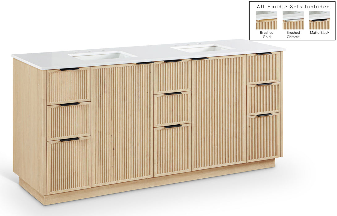 Willard - Engineered Stone And Solid Wood Bathroom Vanity - Simple Home Plus