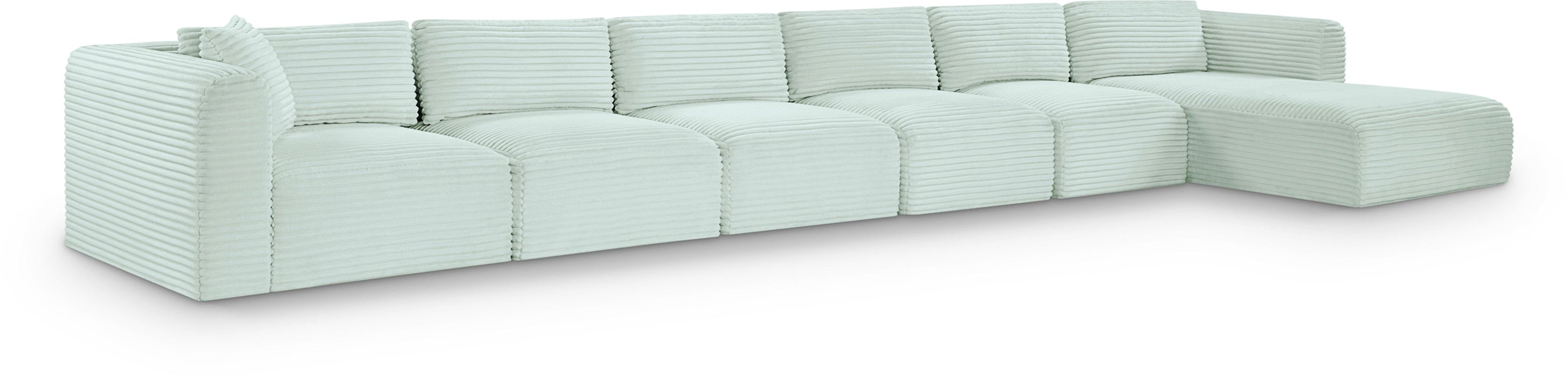 Shaggy - 6 Piece Modular Sectional With Chaise - Simple Home Plus