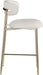 Lupita - Counter Stool With Brushed Gold Frame (Set of 2) - Simple Home Plus