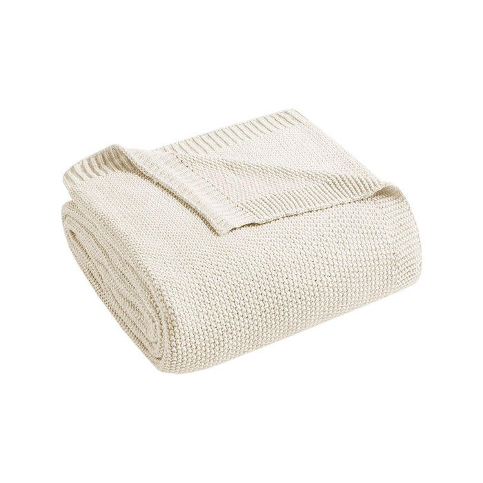 Bree Knit - King Knit Blanket - Ivory - Simple Home Plus