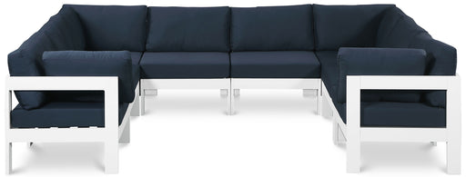 Nizuc - Outdoor Patio 8 Piece Modular Sectional With White Frame - Simple Home Plus