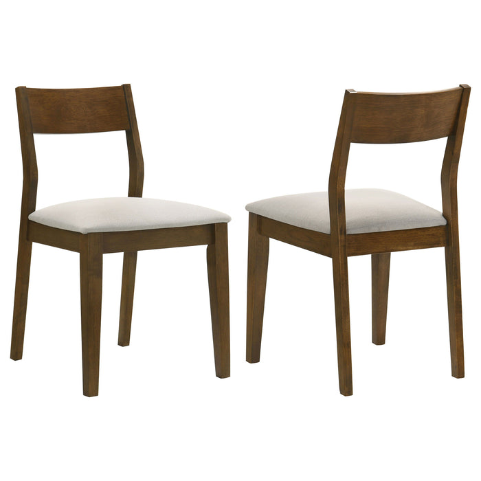 Almonte - Dining Chair Upholstered Seat (Set of 2) - Dark Brown - Simple Home Plus