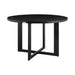 Cayman - Outdoor Patio 5-Piece Round Dining Table Set In Aluminum With Gray Cushions - Simple Home Plus