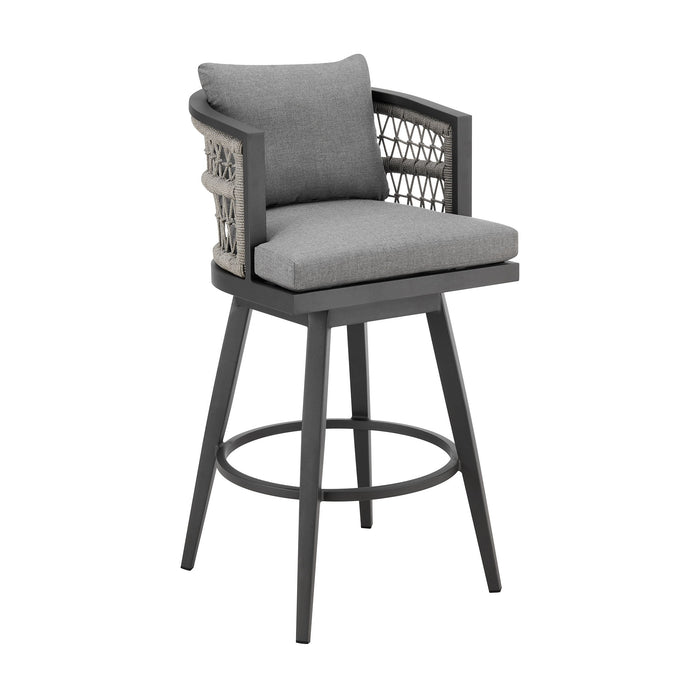 Zella - Outdoor Patio Swivel Bar Stool - Simple Home Plus