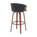 Diana - Swivel Walnut Wood Faux Leather Counter Stool - Simple Home Plus