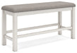 Robbinsdale - Antique White - Dbl Counter Height Upholstered Dining Bench - Simple Home Plus