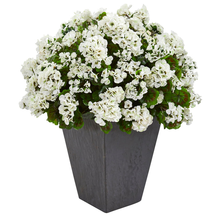 33'' Geranium Plant in Plater UV Resistant (Indoor/Outdoor)