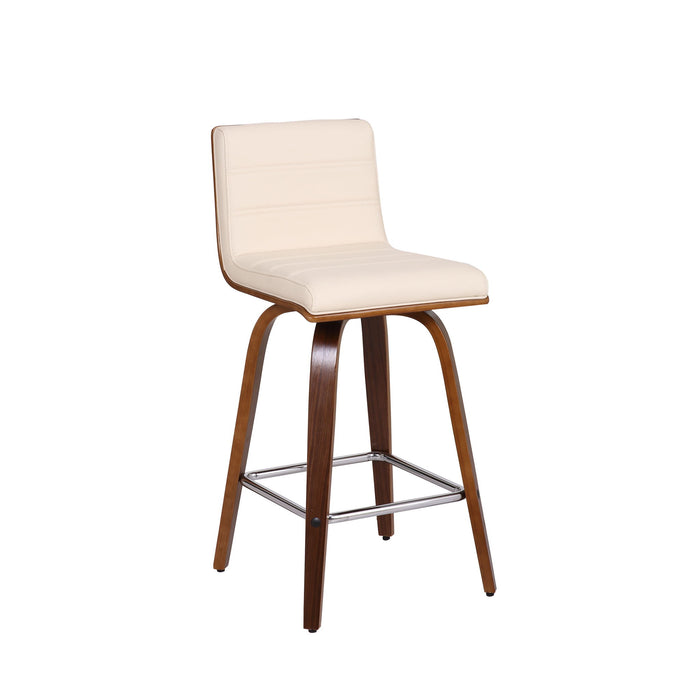 Vienna - 26" Swivel Counter Stool - Walnut Wood - Simple Home Plus
