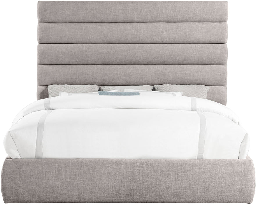 Adam - Linen Fabric Bed With 70.5" Headboard - Simple Home Plus