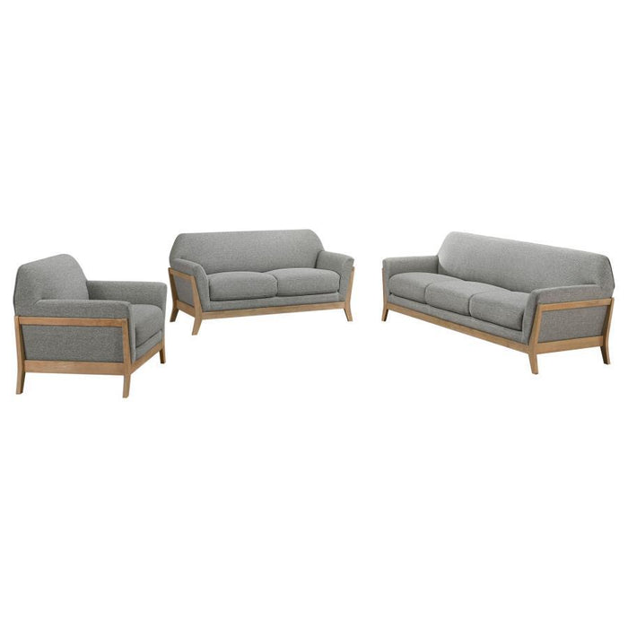 Vaughn - Fabric Upholstered Flared Arm Sofa Set - Simple Home Plus