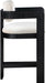 Sacha - Velvet Stool With Black Base - Simple Home Plus