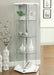 Zahavah - 4-Shelf Hexagonal Clear Glass Curio Cabinet - Simple Home Plus