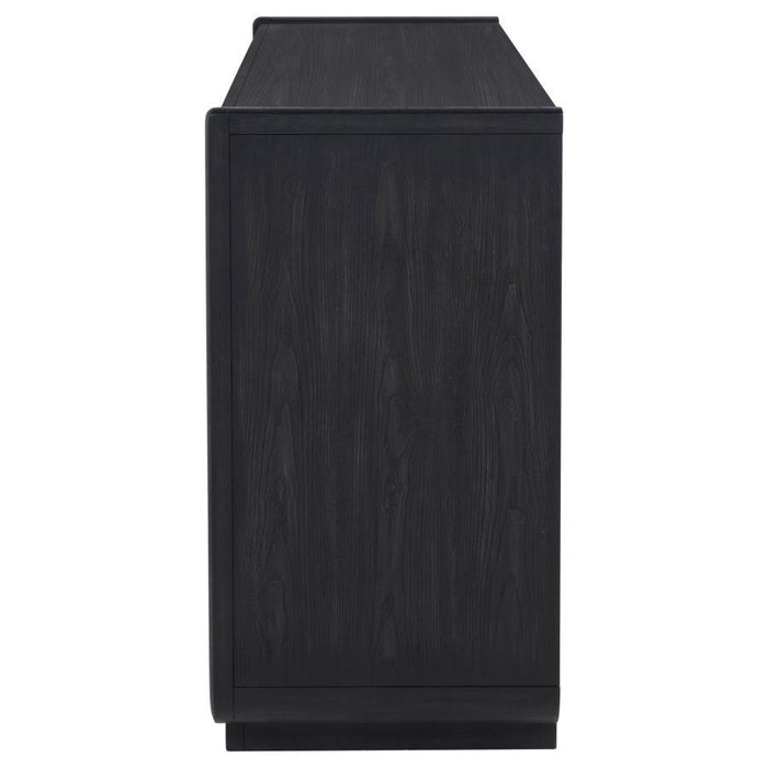 Leandro - 2-Drawer Dining Sideboard Server - Burnished Black - Simple Home Plus