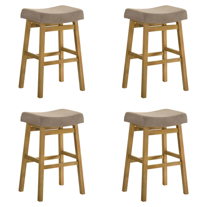 Lenon - Modern Farmhouse Wood Bar Height Kitchen Bar Stool - Simple Home Plus