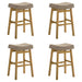 Lenon - Modern Farmhouse Wood Bar Height Kitchen Bar Stool - Simple Home Plus