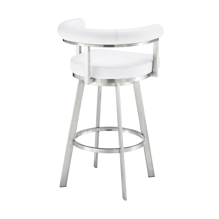 Nolagam - Swivel Bar Stool - Brushed Stainless Steel