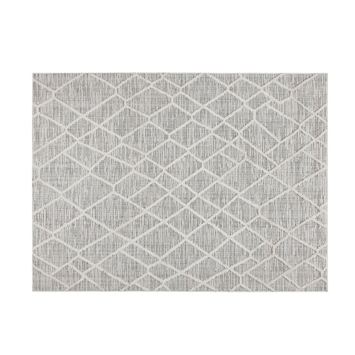 Ashley - 5' x 7' Terni Pebble Indoor Area Rug - Gray / Cream - Simple Home Plus