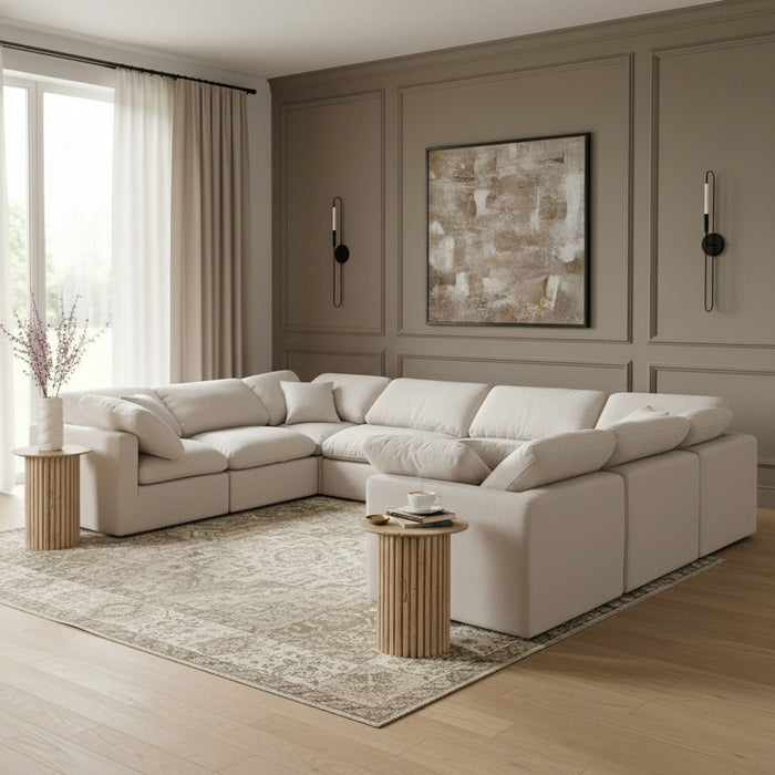 Indulge - Linen 8 Piece Modular Sectional - Simple Home Plus