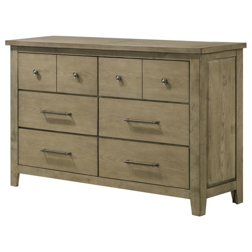 Hazlewood - 6-Drawer Bedroom Dresser Cabinet - Vineyard Oak - Simple Home Plus
