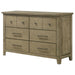 Hazlewood - 6-Drawer Bedroom Dresser Cabinet - Vineyard Oak - Simple Home Plus