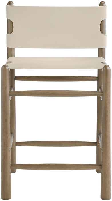 Santos - Upholstered Counter Stool With Stained Brown Base - Simple Home Plus