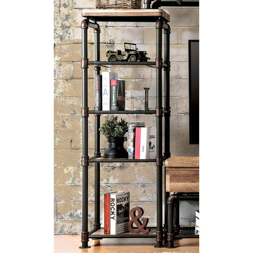 Kebbyll - Pier Cabinet - Antique Black / Natural Tone - Simple Home Plus