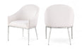 Ferro - Upholstered Dining Arm Chair With Brushed Silver Legs - Simple Home Plus
