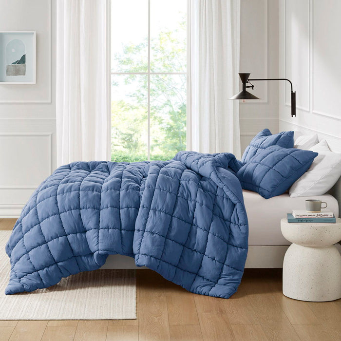 Dream Puff - Down Alternative Comforter Set - Blue - Simple Home Plus