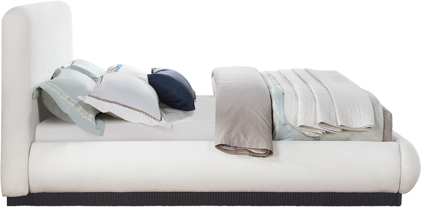 Rigby - Linen Bed With Black Base - Simple Home Plus