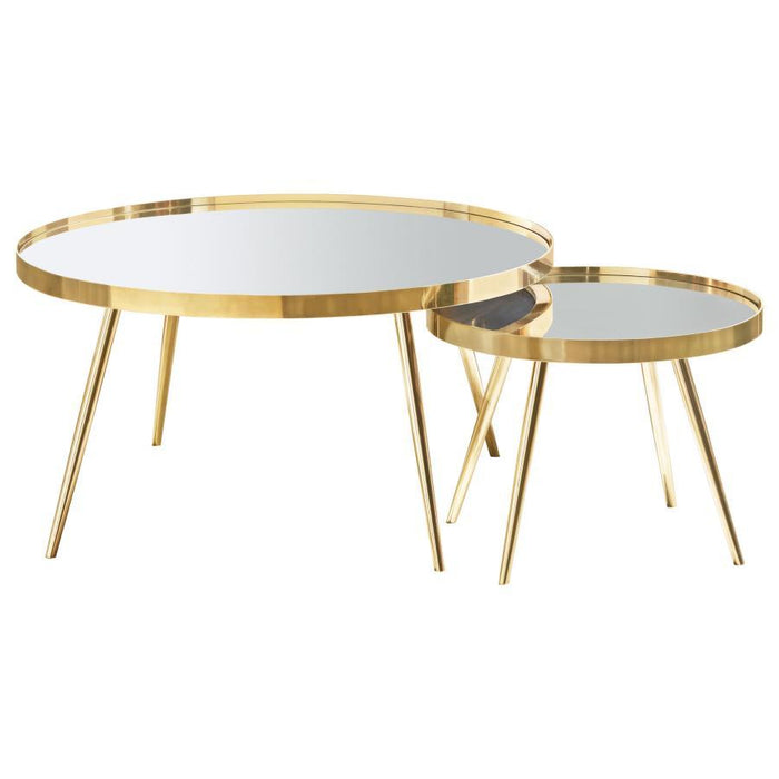 Kaelyn - Round Coffee And End Table Set - Simple Home Plus