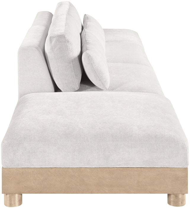 Turin - Chenille Fabric Upholstered Modular Sectional - White - Simple Home Plus