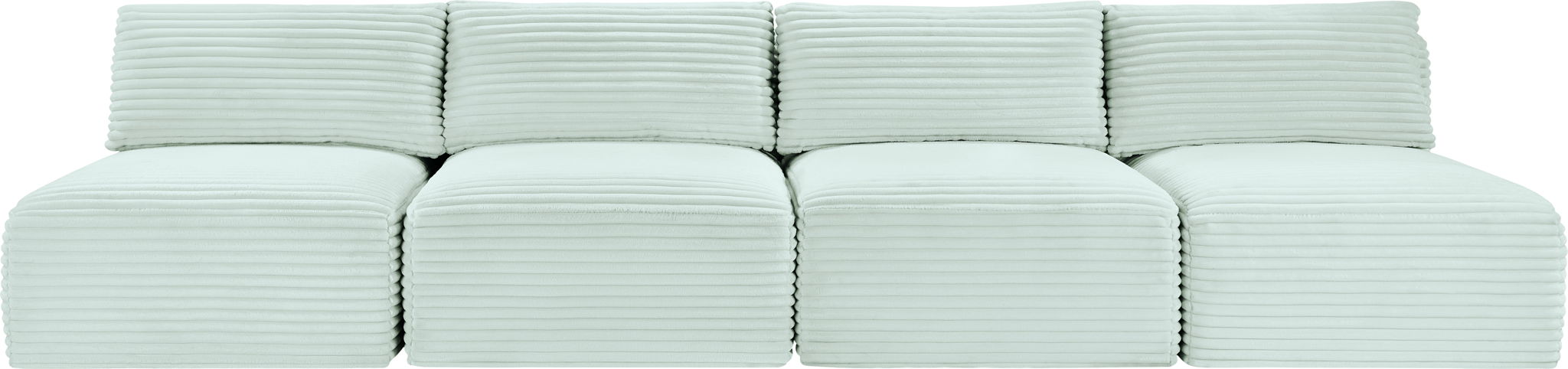 Shaggy - 4 Seat Modular Armless Sofa - Simple Home Plus