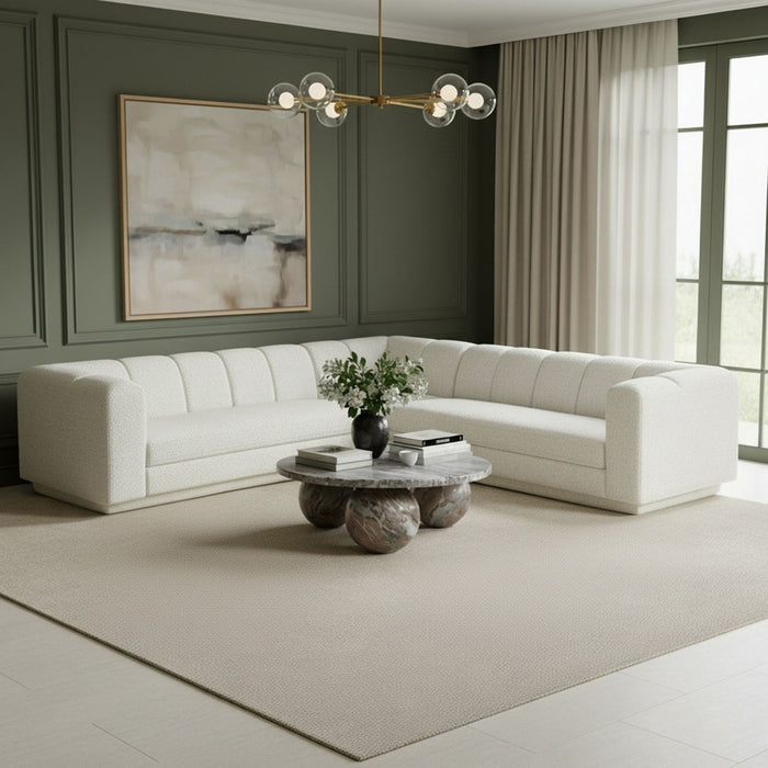 Modari - Sectional - Cream - Simple Home Plus