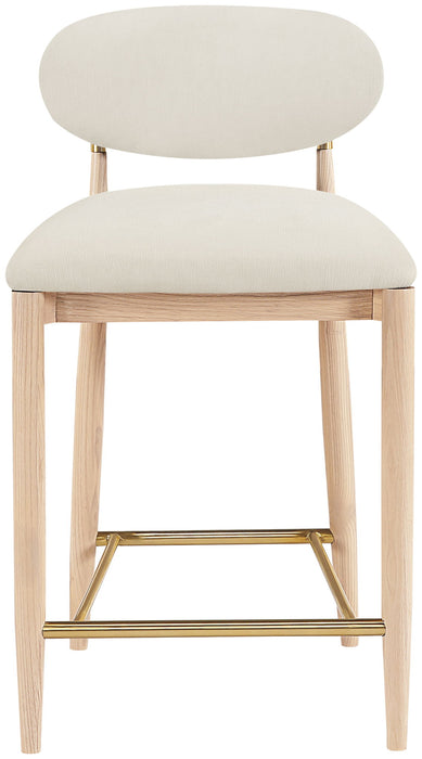 Riccio - Fabric Stool - Natural Frame - Simple Home Plus