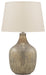 Mari - Gray / Gold Finish - Glass Table Lamp - Simple Home Plus