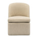 Lyra - One Size Dining Chair With Castors - Taupe - Simple Home Plus