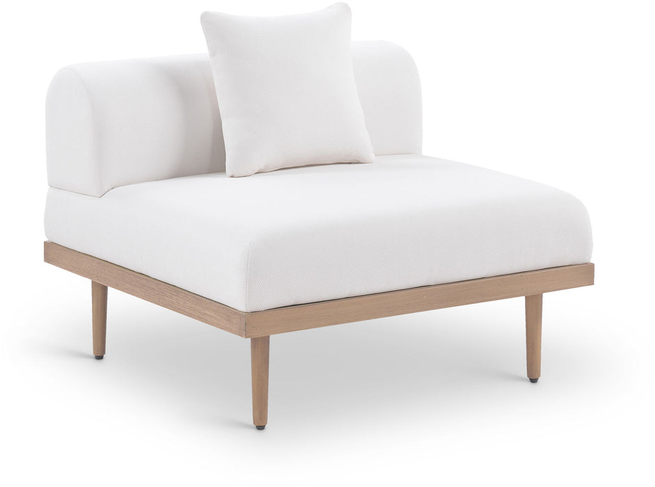 Laguna - Resilient Water Resistant Fabric Upholstered Outdoor Patio Modular Armless Chair - Simple Home Plus