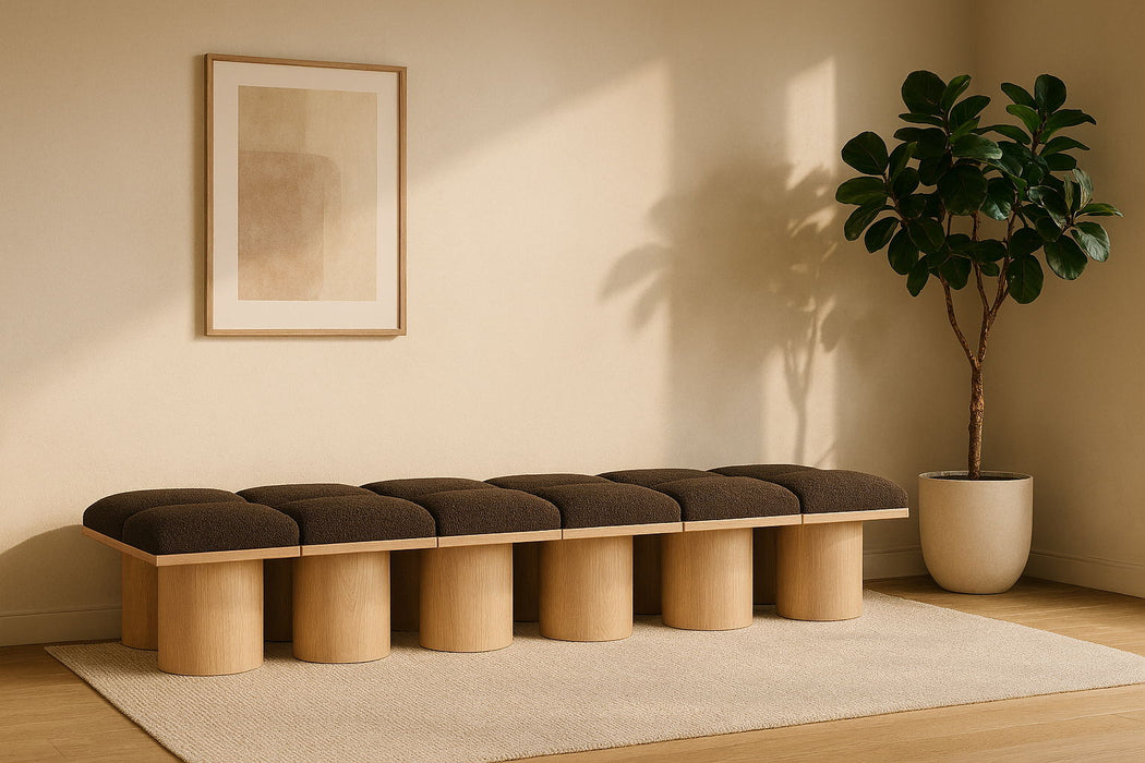 Pavilion - 12 Piece Modular Bench With Natural Base - Simple Home Plus