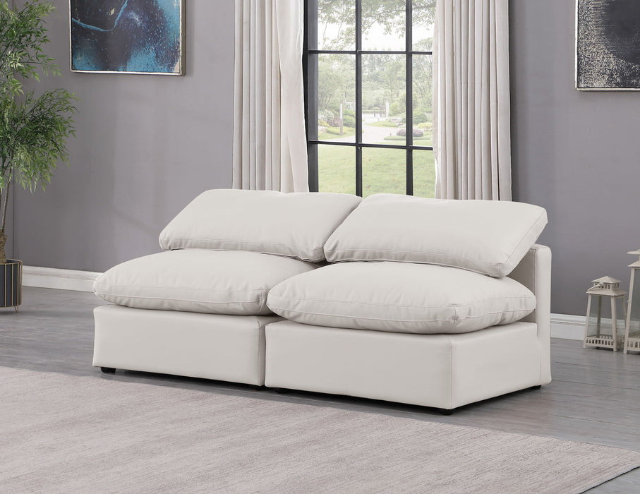 Indulge - Faux Leather 2 Seat Modular Armless Sofa - Simple Home Plus