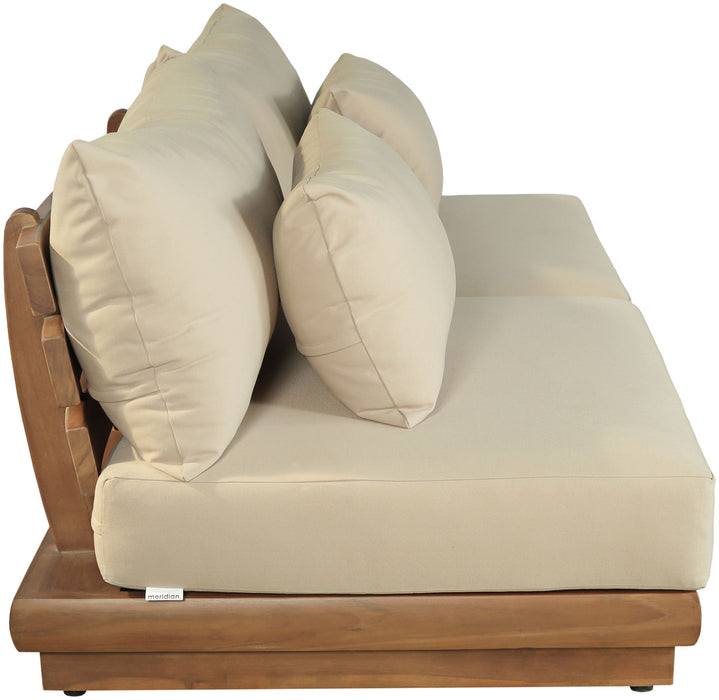Mirella - 2 Piece Water Resistant Fabric 74" Upholstered Outdoor Patio Modular Armless Loveseat - Simple Home Plus
