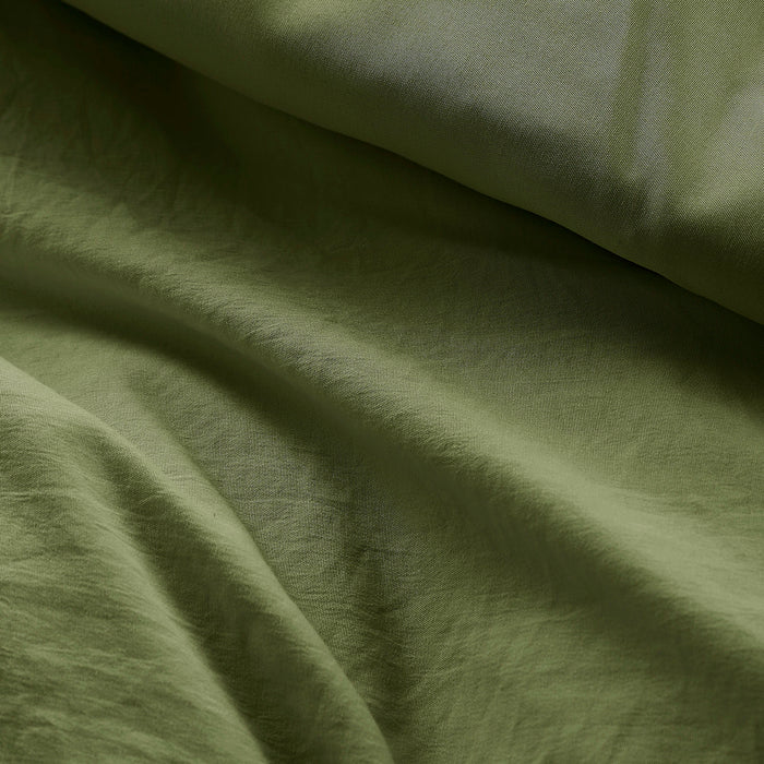 Porter - Queen Soft Washed Pleated Comforter Set - Olive Green - Simple Home Plus