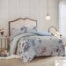 Cassandra - 3 Piece Printed Duvet Cover Set - Blue - Simple Home Plus