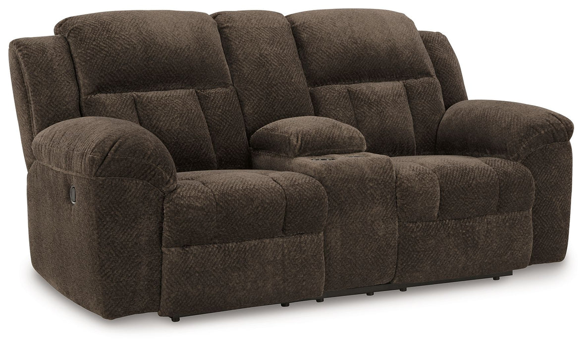 Frohn - Dbl Reclining Loveseat With Console - Simple Home Plus
